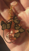 Abstract Butterfly Face - Ohrringe Goldfarben